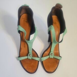 Giuseppe Zanotti turquoise blue heels  with silver hardware..size 38